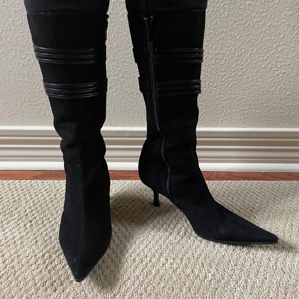 Via Spiga Black Suede Boots (8 US)
